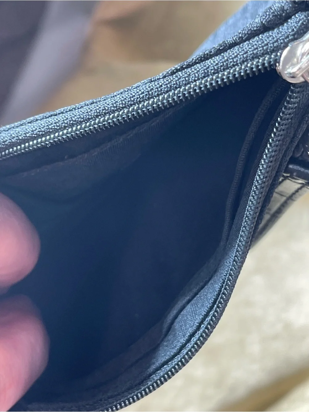 Black Canvas Wristlet
